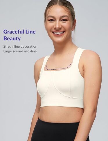 Yvette Sports Bra for Women Square Neckline Yoga Bra with Sewn Fixed Cup Elegant Carving Series in Saudi Arabia