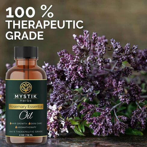 Rosemary Essential Oil. 4 fl.oz. / 118ml 100% Pure and Natural Oil,Premium Grade Essential Oils for Hair Care,Steam Distilled,for Diffuser,Aromatherapy and Carrier Oil Blends in Saudi Arabia