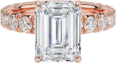 1-5 CT Moissanite Engagement Ring For Women 10K 14K 18K Solid Gold & 925 Sterling Silver Solitaire Pave Prong Promise Ring For Her, Gift For Women in Saudi Arabia