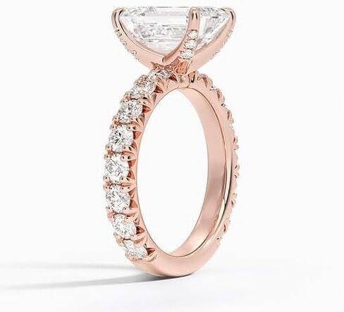 1-5 CT Moissanite Engagement Ring For Women 10K 14K 18K Solid Gold & 925 Sterling Silver Solitaire Pave Prong Promise Ring For Her, Gift For Women in Saudi Arabia