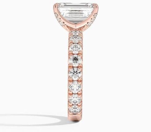 1-5 CT Moissanite Engagement Ring For Women 10K 14K 18K Solid Gold & 925 Sterling Silver Solitaire Pave Prong Promise Ring For Her, Gift For Women in Saudi Arabia