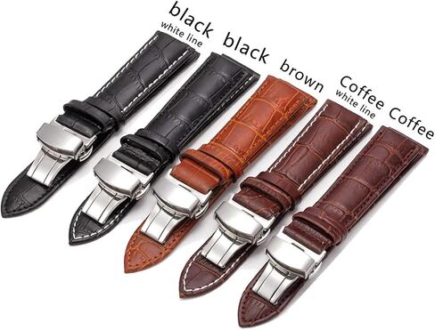 CongYi Genuine Leather Watch Strap 12 13 14 15 16 17 18mm 19 20mm 21mm 22mm 24mm Watch Band Butterfly Buckle Wrist Watchband in Saudi Arabia