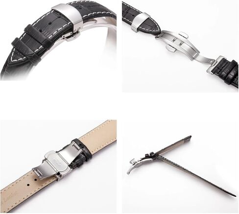 CongYi Genuine Leather Watch Strap 12 13 14 15 16 17 18mm 19 20mm 21mm 22mm 24mm Watch Band Butterfly Buckle Wrist Watchband in Saudi Arabia