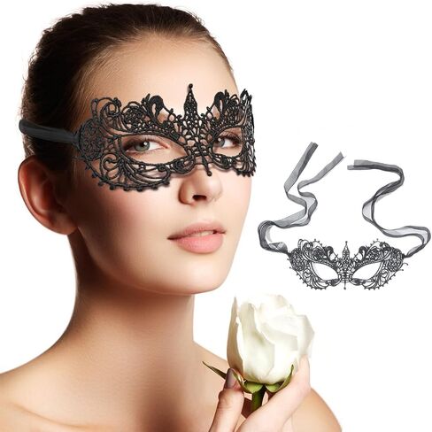 Masquerade Masks for Women Lace Eye Mask Venetian Halloween Mask for Carnival Party Prom Ball in Kuwait