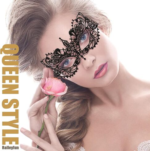 Masquerade Masks for Women Lace Eye Mask Venetian Halloween Mask for Carnival Party Prom Ball in Kuwait
