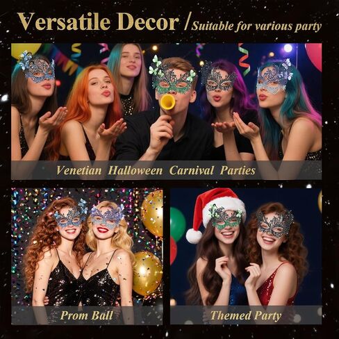 Masquerade Mask for Women, Fit Well Mardi Gras Mask with Adjustable Strap for Masquerade Costume Party in Saudi Arabia