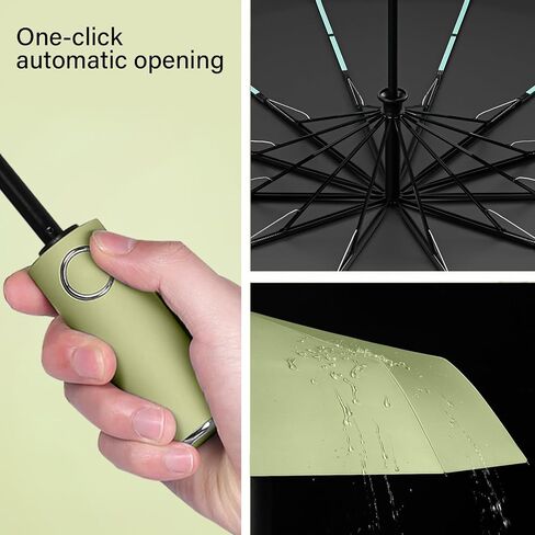 Automatic Reverse Folding Umbrella with 8 Ribs - Compact Windproof Inverted Design for Travel and Outdoor Activities in Saudi Arabia