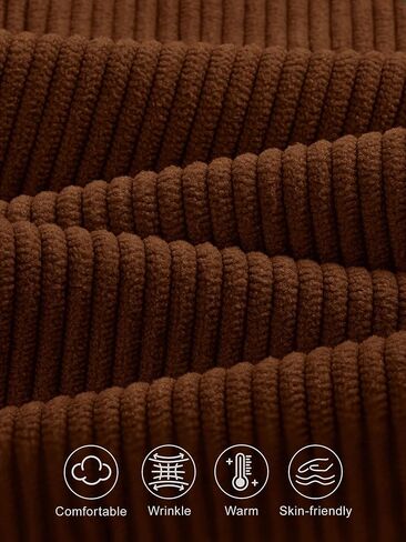 Mens Corduroy Pants Drawstring Elastic Waist Casual Pants Straight Baggy Sweatpants with Pockets in Kuwait