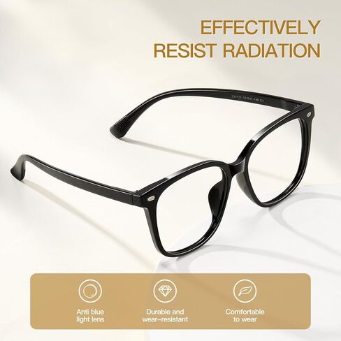 Oversized Blue Light Blocking Glasses for women, Computer Reading, Anti Glare, Reduce Eyestrain in Saudi Arabia