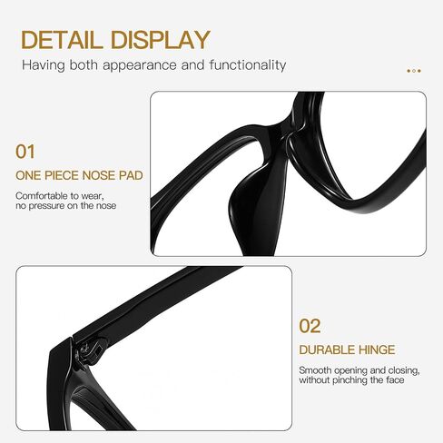 Oversized Blue Light Blocking Glasses for women, Computer Reading, Anti Glare, Reduce Eyestrain in Saudi Arabia