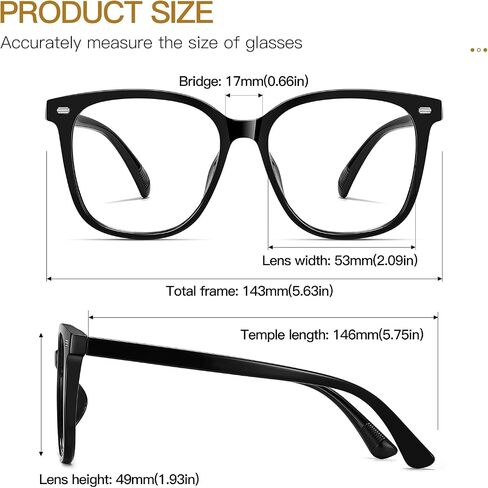 Oversized Blue Light Blocking Glasses for women, Computer Reading, Anti Glare, Reduce Eyestrain in Saudi Arabia