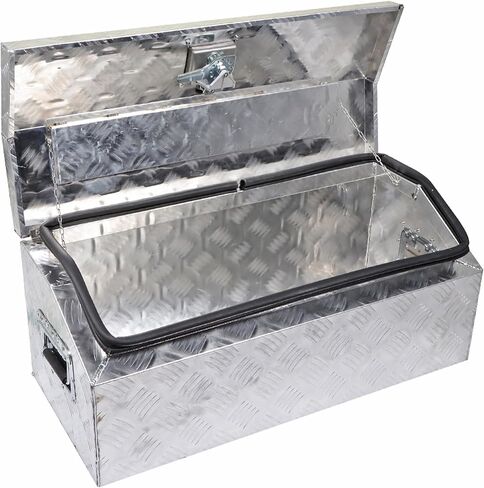 30 Trailer Tongue Tool Box Diamond Tread Aluminum Heavy Duty Truck Pick Up Underbody Storage Organizer Weather Resistant Seal Planks w/Keys in Saudi Arabia
