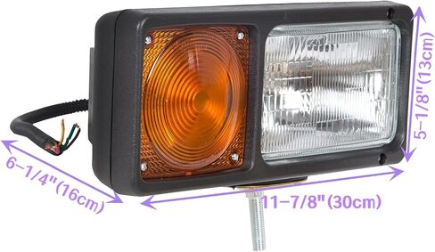 HECASA Universal Trunk Snowplow Lights عدسة بلاستيكية شفافة + استبدال الإسكان الأسود لـ 64261-4 in Saudi Arabia