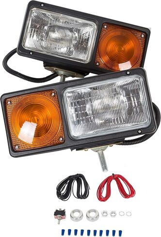 HECASA Universal Trunk Snowplow Lights عدسة بلاستيكية شفافة + استبدال الإسكان الأسود لـ 64261-4 in Saudi Arabia