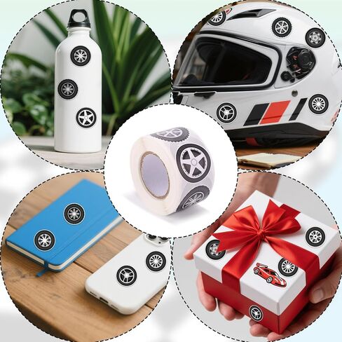 500pcs Racing Stickers, Self-Adhesive Car Tire Wheel Stickers for Racing Theme Party Decor Vehicles Helmets in Saudi Arabia