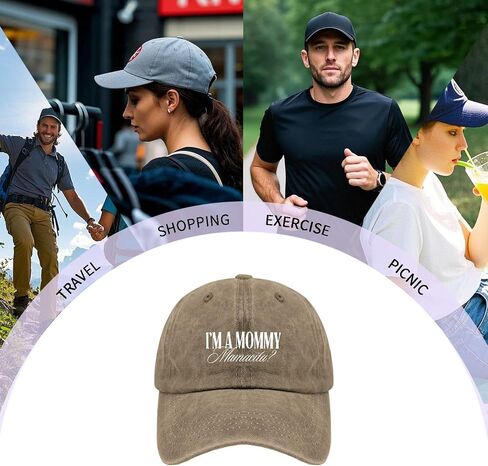 I'm A Mommy Mamacita Hats for Men Cool Washed Distressed Baseball Cap in Saudi Arabia