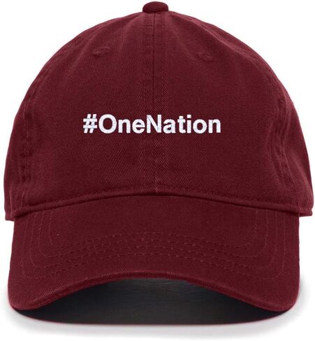 Tech Design #OneNation Baseball Cap Embroidered Cotton Adjustable Dad Hat in Saudi Arabia