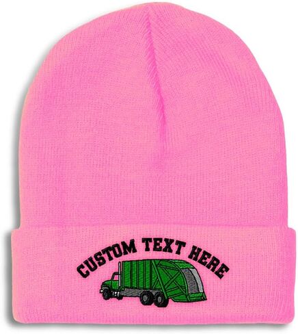 Speedy Pros Beanies for Men Green Garbage Truck Embroidery Skull Cap Winter Hats for Women Acrylic One Size in Saudi Arabia
