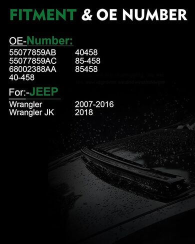 محرك ممسحة الزجاج الأمامي 55077859AB مناسب لـ: -Jeep Wrangler 2007 2008 2009 2010 2011 2012 2013 2014 2015 2016، Wrangler JK 2018 5-Pin، استبدل OE# 55077859AC 68002388AA 40-458 40458 in Saudi Arabia