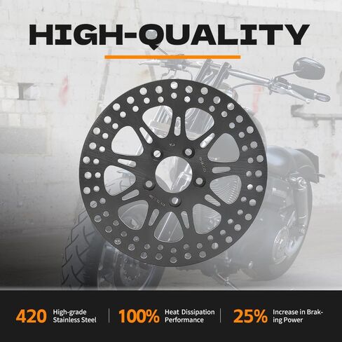 TOFR 11.8" Rear Brake Rotor Disc Pads for Harley TOURING Electra Glide Street Glide Road Glide Ultra Custom Special Road King 2008-2021 in Saudi Arabia