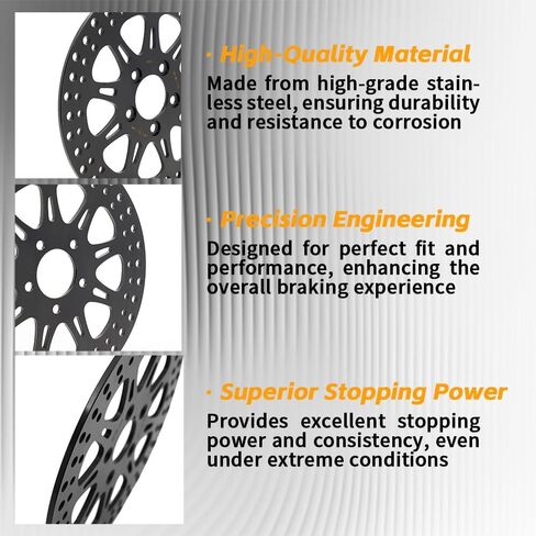 TOFR 11.8" Rear Brake Rotor Disc Pads for Harley TOURING Electra Glide Street Glide Road Glide Ultra Custom Special Road King 2008-2021 in Saudi Arabia