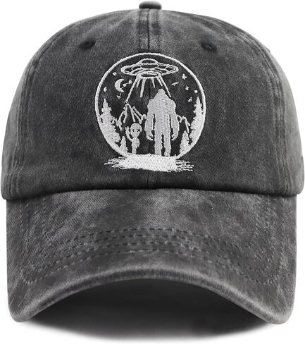 Bigfoot Hat for Men Women, Adjustable Cotton Sasquatch Embroidered Baseball Cap for Papa Mama in Saudi Arabia