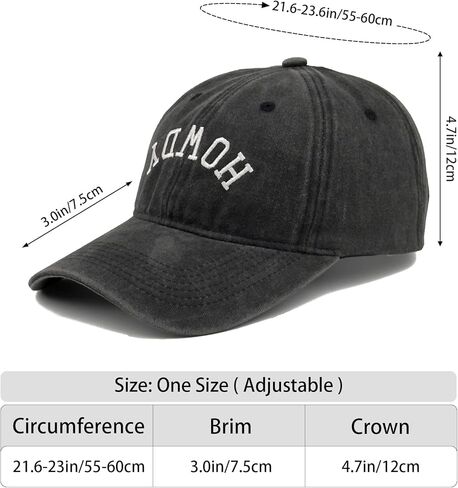 Embroidered Baseball Cap for Women & Men – Vintage Cotton Dad Hat, Adjustable Trucker Hat with Fun Sayings in Kuwait