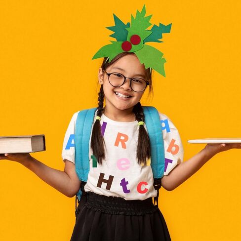 Palm Tree Costume Accessories Set Includes Palm Tree Headband and Self Adhesive Felt Letters Alphabet Book Character Costume for World Book Day Cosplay Party Supplies in Saudi Arabia