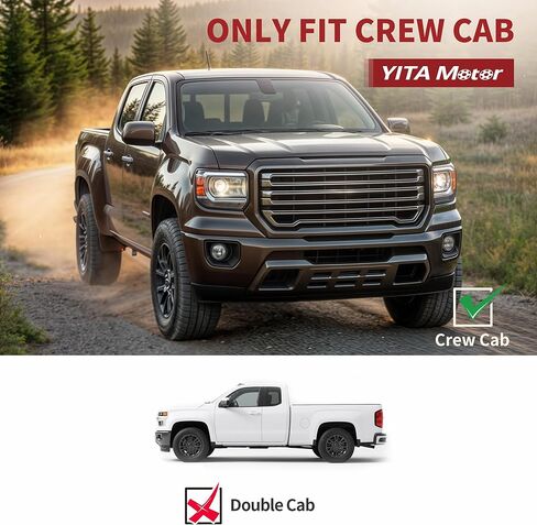 لوحات تشغيل YITAMOTOR مقاس 6 بوصات متوافقة مع 2015-2025 Chevy Colorado/GMC Canyon Crew Cab، وقضبان جانبية Nerf Bar، أسود in Saudi Arabia