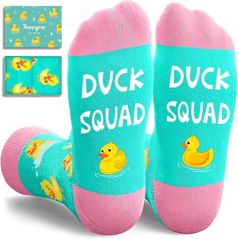 HAPPYPOP Duck Gifts for Women Men - Cute Funny Novelty Rubber Duck Socks for Lovers Teens Mom Dad in Saudi Arabia