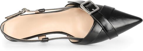 Esvowido Women Slingback Kitten Heels Pointed Toe Low Heel Pumps Adjustable Buckle Straps for Work Party Casual Outfit in Kuwait