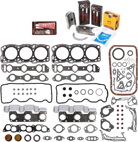 MA-4216958876-7 Full Gasket Set Bearings Rings Fit 88-00 Chrysler Dodge Mitsubishi Plymouth 6G72 in Saudi Arabia