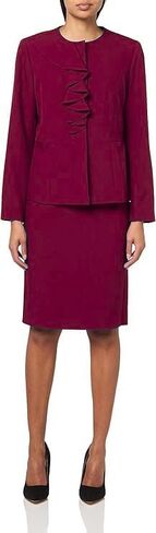 Womens Ruffle Front Blazer & Skirt, 2pc Set in Saudi Arabia