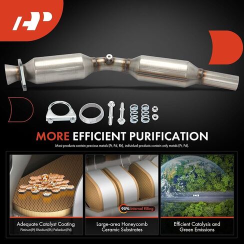 مجموعة المحول الحفاز الخلفي A-Premium متوافقة مباشرة مع Toyota Corolla Matrix & Pontiac Vibe 2003 2004 2005 2006 2007 2008، 1.8 لتر، متوافقة مع EPA in Saudi Arabia