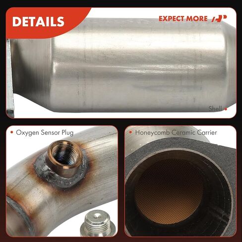 مجموعة المحول الحفاز الخلفي A-Premium متوافقة مباشرة مع Toyota Corolla Matrix & Pontiac Vibe 2003 2004 2005 2006 2007 2008، 1.8 لتر، متوافقة مع EPA in Saudi Arabia