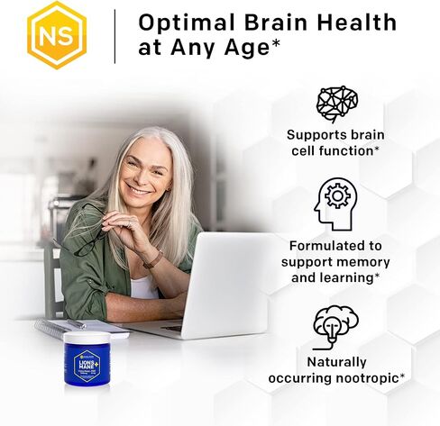 NATURAL STACKS Cordyceps Mushroom Supplement with Yerba Mate - Advanced Brain Energy Formula - 100% Fruiting Body Mushrooms - Supports Cognitive Performance - 60 Mushroom Capsules in Kuwait