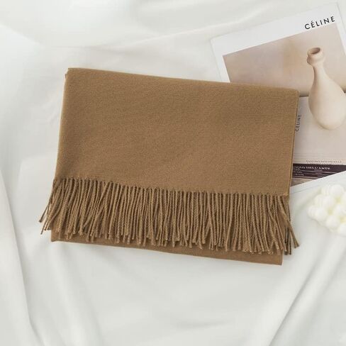 INOGIH Large Cashmere-Feel Scarf and Wraps for Women, Winter Fall Warm Soft Pashmina Wraps for Evening Dresses, Weddings in Saudi Arabia