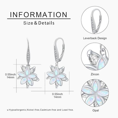 Shell Earrings for Women S925 Sterling Silver Hook Drop Blue Sea Earrings Dangle Cubic Zirconia Hypoallergenic Earrings for Women Girls Popular Sliver Earrings Jewelry Gift in Kuwait
