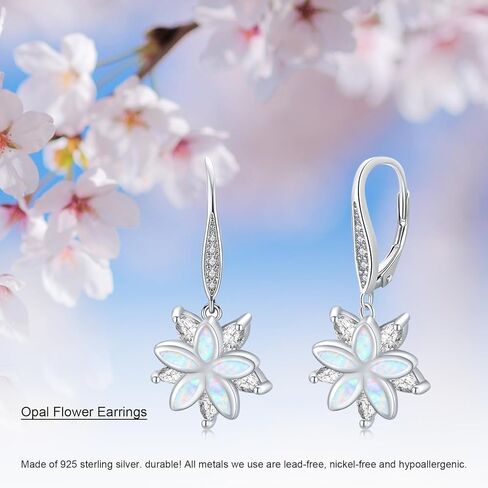 Shell Earrings for Women S925 Sterling Silver Hook Drop Blue Sea Earrings Dangle Cubic Zirconia Hypoallergenic Earrings for Women Girls Popular Sliver Earrings Jewelry Gift in Kuwait