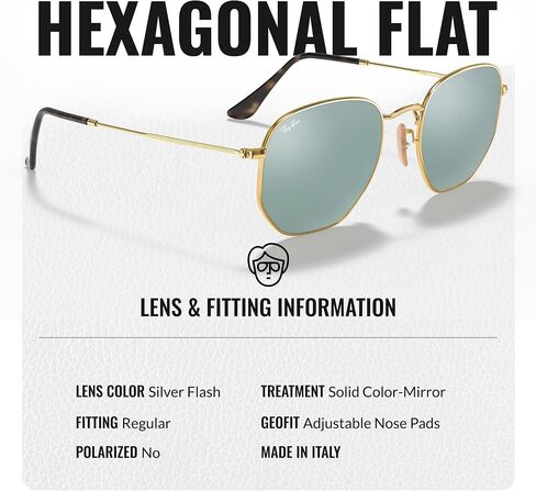 Ray-Ban RB3548N HEXAGONAL FLAT LENSES Square-Round Shaped Sunglasses for Men & Women with Official RAYBAN Eyewear Kit in Saudi Arabia