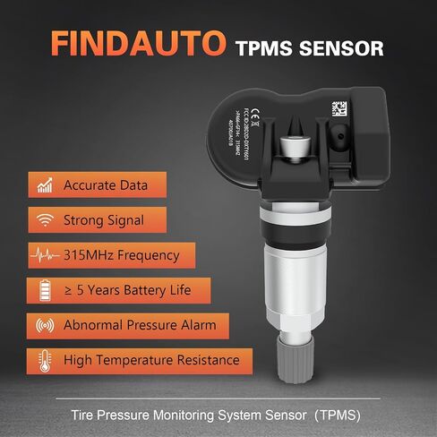 FINDAUTO Tire Sensor, 315MHz Aluminum Tire Pressure Monitoring System TPMS Sensor Replacement 2003-2010 2013 For Infiniti 2003-2021 For Nissan 40700JA01B 40700JA00C 40700CK001 40700-JA01B 4Pack in Saudi Arabia