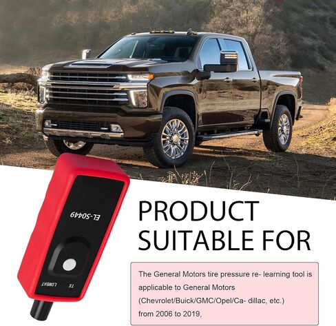 أداة إعادة تعلم TPMS قطعة واحدة من Downhill، جهاز إعادة ضبط ضغط الإطارات، متوافق مع Ford F/E-150 250 350 450 550 Mustang، Lincoln MKX، Mercury Milan (أسود وأحمر) in Saudi Arabia