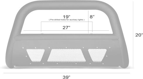 Armordillo 8717042 MS Series Studded Aluminum Mesh Bull Bar - Matte Black Fits 1999-2007 Chevy Silverado GMC Sierra / 2000-2006 Suburban Tahoe Yukon 1500 in Saudi Arabia