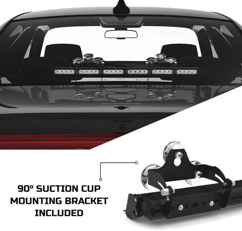 SpeedTech Lights Striker TIR 6 Head LED Traffic Advisor Windshield Mount Strobe Light Bar لمركبات الطوارئ / تحذير المخاطر وامض الاتجاه مع قابس CIG / صندوق التحكم - أحمر / أزرق in Kuwait