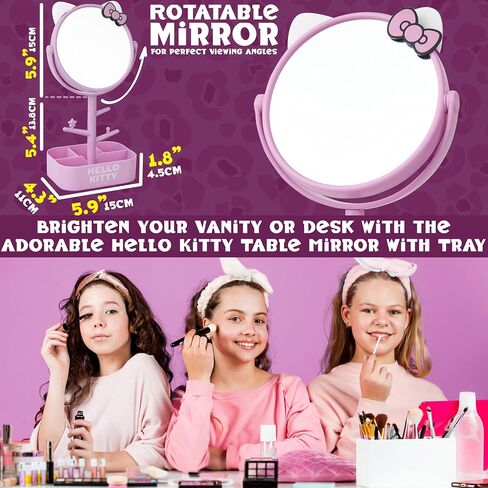 Get Trend Disney Stitch Mirror with Jewelry Stand for Girls, Teens, Makeup Mirror, Jewelry Holder, Bracelet Holder, Cute Room Decor, Gifts for Girls (Blue Stitch) in Saudi Arabia