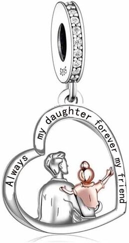 Angel Wing Family Friend Mom Penguin Ballet Ballerina Love Heart Rose Gold Memorial Bead Pendant 925 Sterling Silver Dangle Compatible With Pandora Moments Charm Bracelet in Saudi Arabia