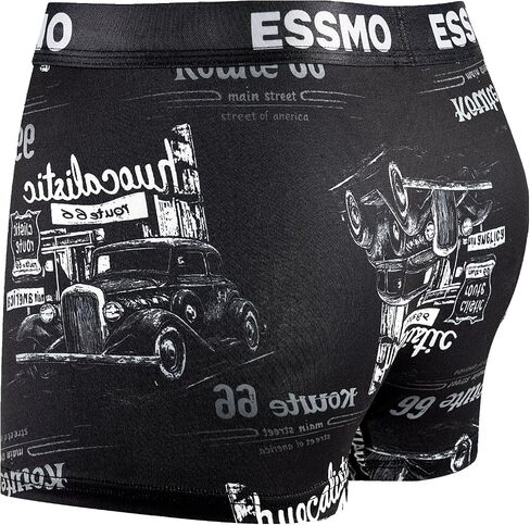 Men's Boxer Briefs Flexible Waistband No Ride up Relax Fit Halloween Multicolor Boxer Briefs in 5 Pack in Saudi Arabia
