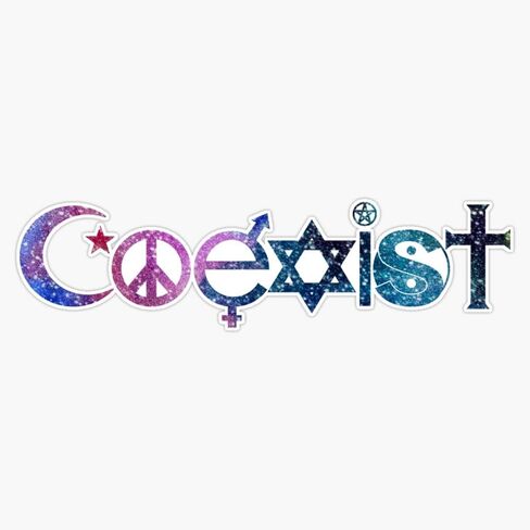 MAGNET Coexist Space Magnetic Vinyl Sticker Decal Magnet 5" in Saudi Arabia