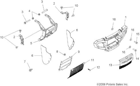 Polaris ATV Radiator Cover, Mesh, Genuine OEM Part 5435046, Qty 1 in Saudi Arabia