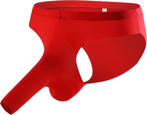 Men's Sexy Underwear Briefs Men's Open Hole Elephant Separate Pouch Underwear Underpants Breathable Bulge Briefs in Saudi Arabia